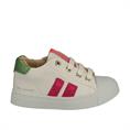 Shoesme SH24S004-A White Fuchsia Green