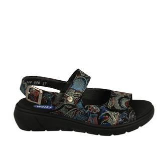 Wolky 080 Black/blue Corfu Congo suede